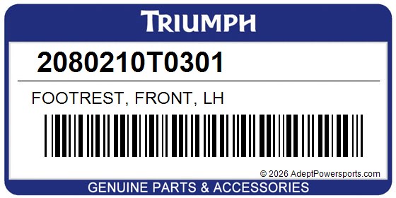 Triumph 2080210T0301 Footrest, Front, Lh