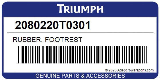 Triumph 2080220T0301 Rubber, Footrest