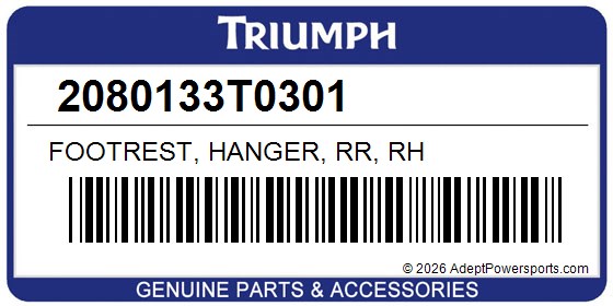 Triumph 2080133T0301 Footrest, Hanger, Rr, Rh