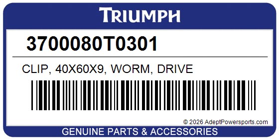 Triumph 3700080T0301 Clip, 40X60x9, Worm, Drive