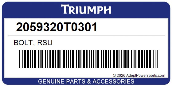 Triumph 2059320T0301 Bolt, Rsu