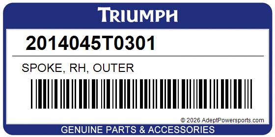 Triumph 2014045T0301 Spoke, Rh, Outer