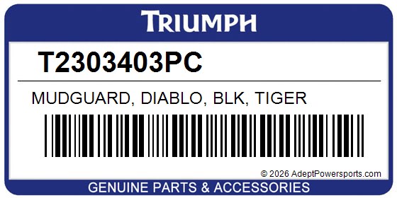 Triumph T2303403PC Mudguard, Diablo, Blk, Tiger