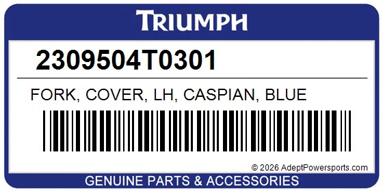 Triumph 2309504T0301 Fork, Cover, Lh, Caspian, Blue