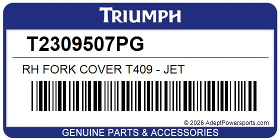 Triumph T2309507PG Rh Fork Cover T409 - Jet