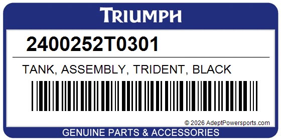 Triumph 2400252T0301 Tank, Assembly, Trident, Black