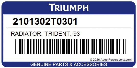 Triumph 2101302T0301 Radiator, Trident, 93