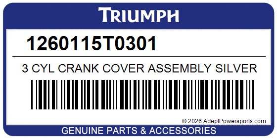 Triumph 1260115T0301 3 Cyl Crank Cover Assembly Silver