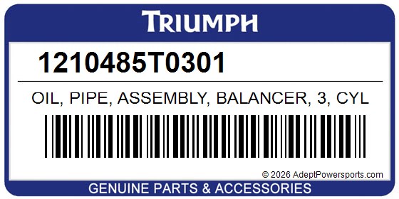 Triumph 1210485T0301 Oil, Pipe, Assembly, Balancer, 3, Cyl