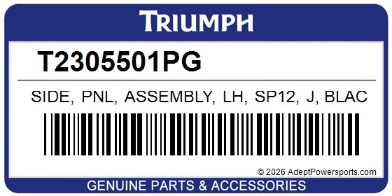 Triumph T2305501PG Side, Pnl, Assembly, Lh, Sp12, J, Black