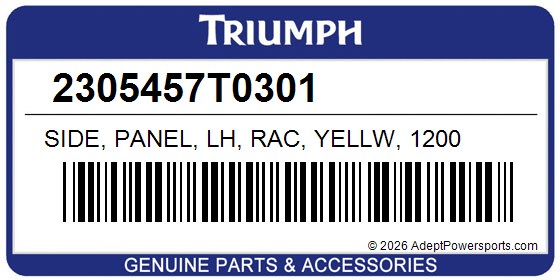 Triumph 2305457T0301 Side, Panel, Lh, Rac, Yellw, 1200