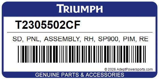 Triumph T2305502CF Sd, Pnl, Assembly, Rh, Sp900, Pim, Red