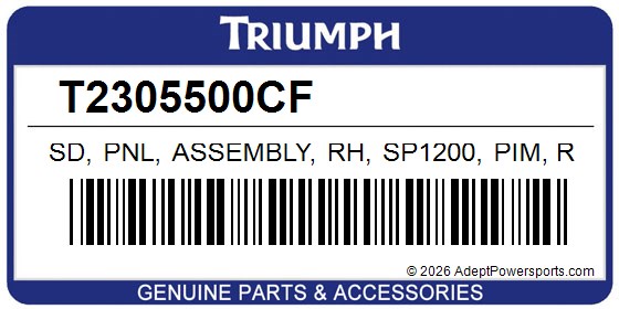 Triumph T2305500CF Sd, Pnl, Assembly, Rh, Sp1200, Pim, Red