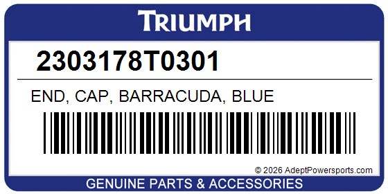 Triumph 2303178T0301 End, Cap, Barracuda, Blue