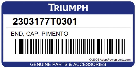 Triumph 2303177T0301 End, Cap, Pimento