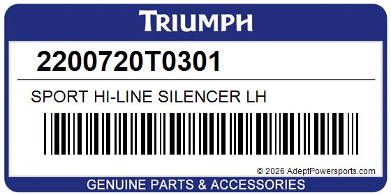 Triumph 2200720T0301 Sport Hi-Line Silencer Lh