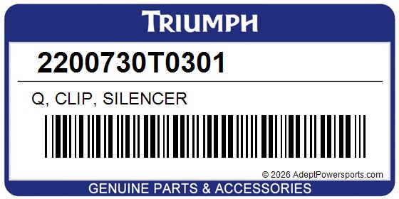 Triumph 2200730T0301 Q, Clip, Silencer