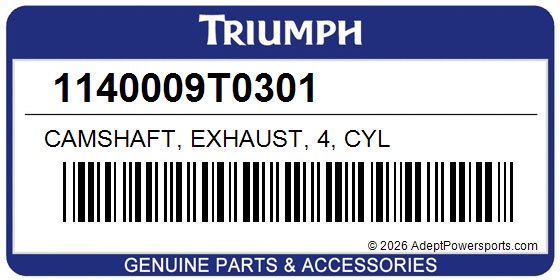 Triumph 1140009T0301 Camshaft, Exhaust, 4, Cyl