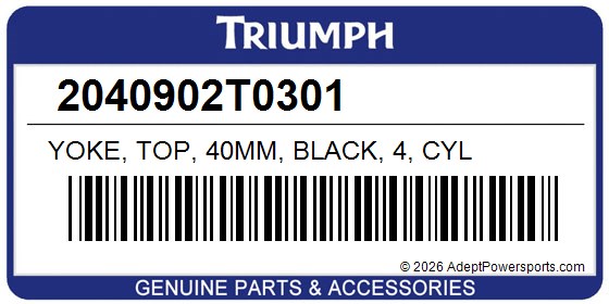 Triumph 2040902T0301 Yoke, Top, 40Mm, Black, 4, Cyl