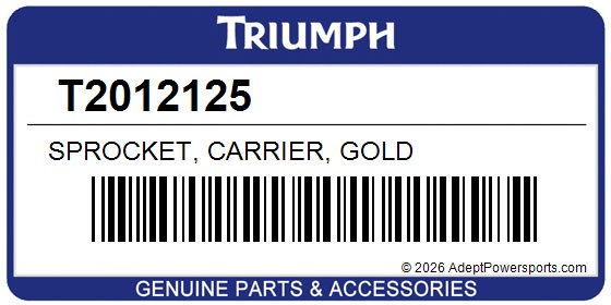 Triumph T2012125 Sprocket, Carrier, Gold