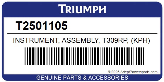 Triumph T2501105 Instrument, Assembly, T309rp, (Kph)