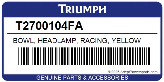Triumph T2700104FA Bowl, Headlamp, Racing, Yellow