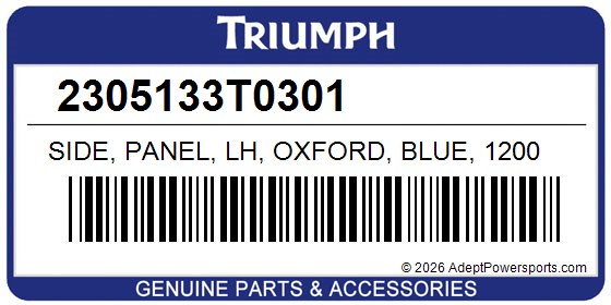 Triumph 2305133T0301 Side, Panel, Lh, Oxford, Blue, 1200