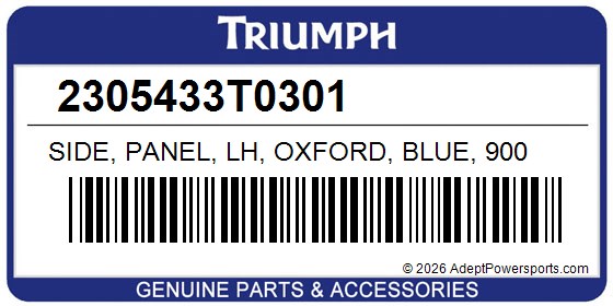 Triumph 2305433T0301 Side, Panel, Lh, Oxford, Blue, 900