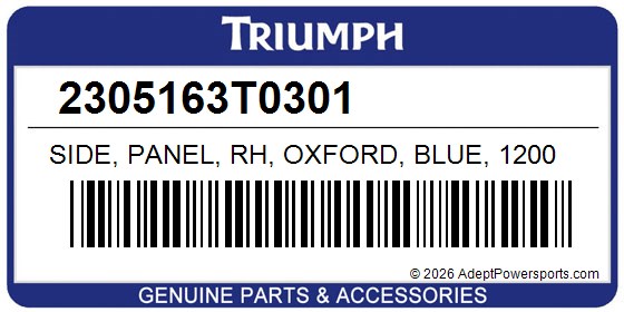 Triumph 2305163T0301 Side, Panel, Rh, Oxford, Blue, 1200