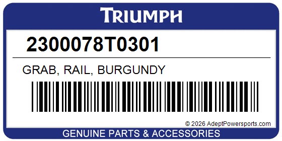 Triumph 2300078T0301 Grab, Rail, Burgundy