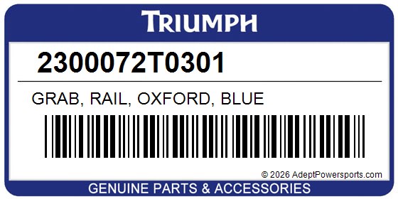 Triumph 2300072T0301 Grab, Rail, Oxford, Blue