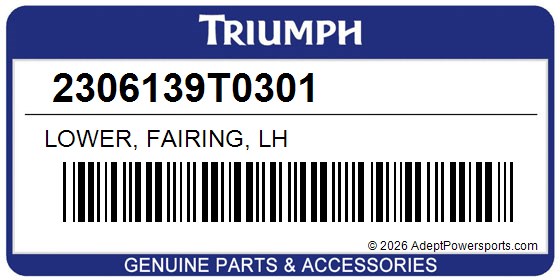 Triumph 2306139T0301 Lower, Fairing, Lh