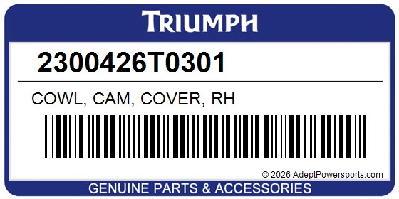 Triumph 2300426T0301 Cowl, Cam, Cover, Rh