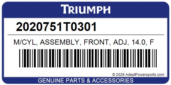 Triumph 2020751T0301 M/Cyl, Assembly, Front, Adj, 14.0, F