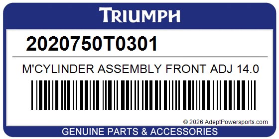Triumph 2020750T0301 M'cylinder Assembly Front Adj 14.0