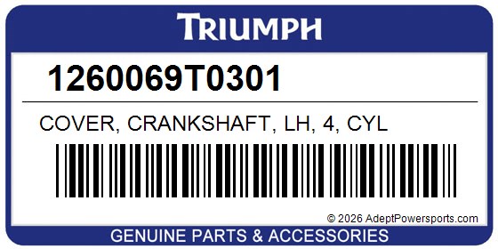 Triumph 1260069T0301 Cover, Crankshaft, Lh, 4, Cyl