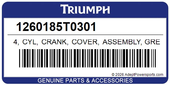 Triumph 1260185T0301 4, Cyl, Crank, Cover, Assembly, Grey