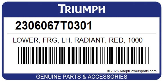 Triumph 2306067T0301 Lower, Frg, Lh, Radiant, Red, 1000