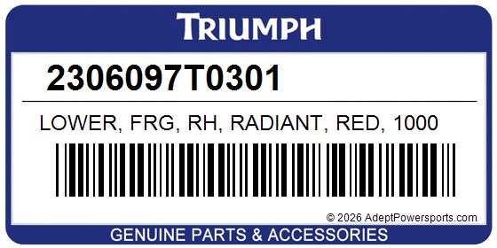 Triumph 2306097T0301 Lower, Frg, Rh, Radiant, Red, 1000