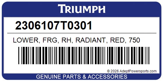 Triumph 2306107T0301 Lower, Frg, Rh, Radiant, Red, 750