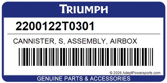Triumph 2200122T0301 Cannister, S, Assembly, Airbox