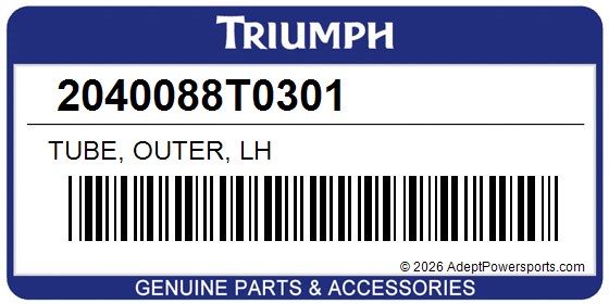 Triumph 2040088T0301 Tube, Outer, Lh