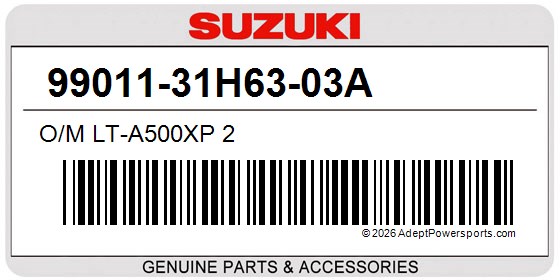 Suzuki 99011-31H63-03A O/M Lt-A500xp 2