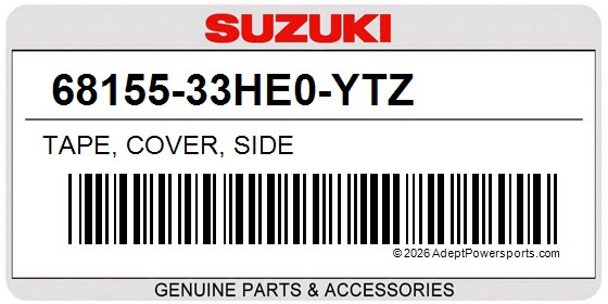Suzuki 68155-33HE0-YTZ Tape, Cover, Side