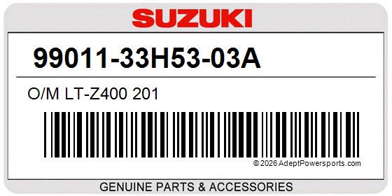 Suzuki 99011-33H53-03A O/M Lt-Z400 201