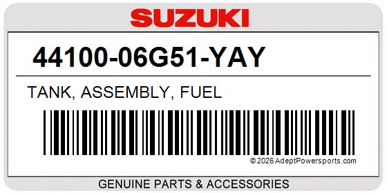 Suzuki 44100-06G51-YAY Tank, Assembly, Fuel