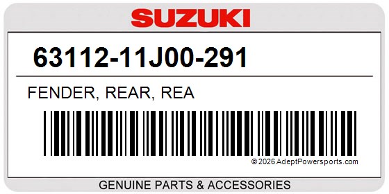 Suzuki 63112-11J00-291 Fender, Rear, Rea