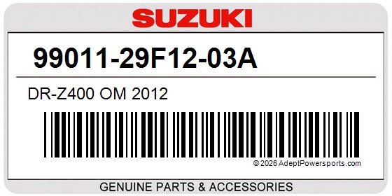 Suzuki 99011-29F12-03A Dr-Z400 Om 2012