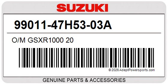 Suzuki 99011-47H53-03A O/M Gsxr1000 20