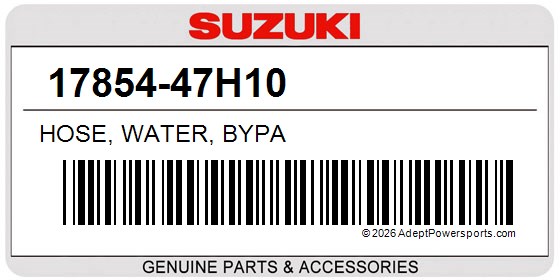 Suzuki 17854-47H10 Hose, Water, Bypa
